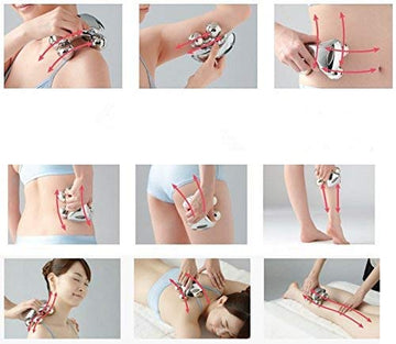Body Massager 4 Metal Wheels Massage Instrument Beauty Tool